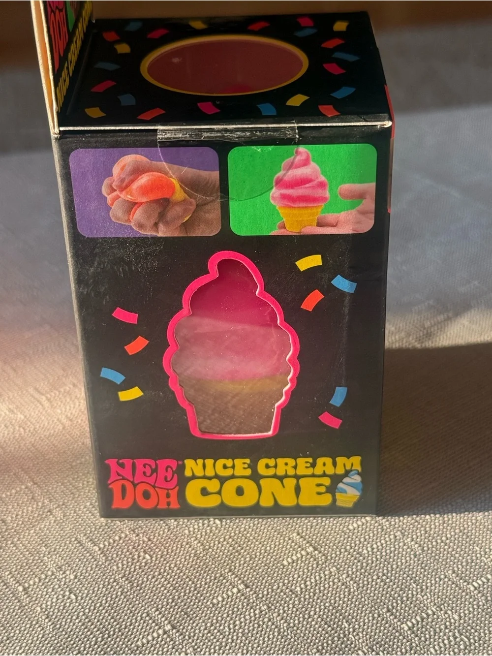 NeeDoh Nice Cream Cone Pink Squishy Sensory Fidget Toy Brand New in Box